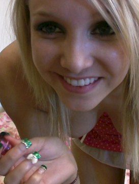 sexy 18+ blonde plays hard with dildo